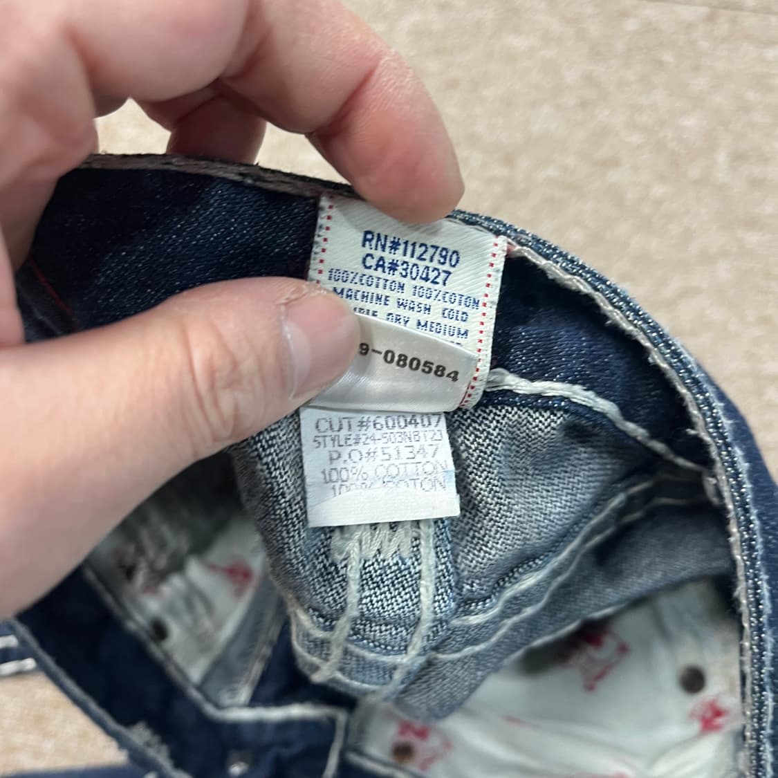  트루릴리전 데님 스카치 부츠컷 데님 팬츠 상품이미지5