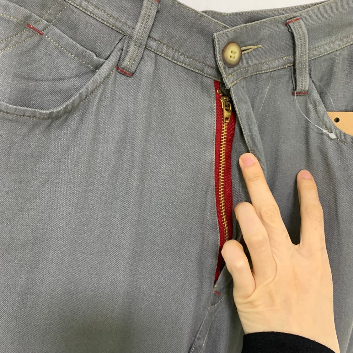 45rpm 데님라인 코튼 와이드 팬츠 그레이 M 27-28인치 상품이미지6