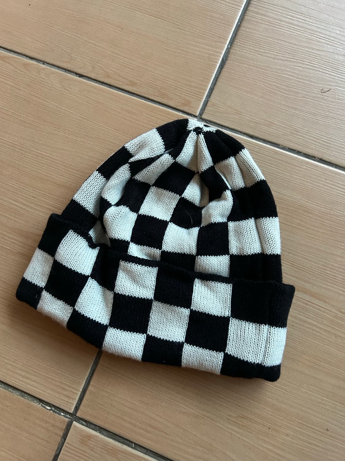 체커보드 비니 상품이미지2