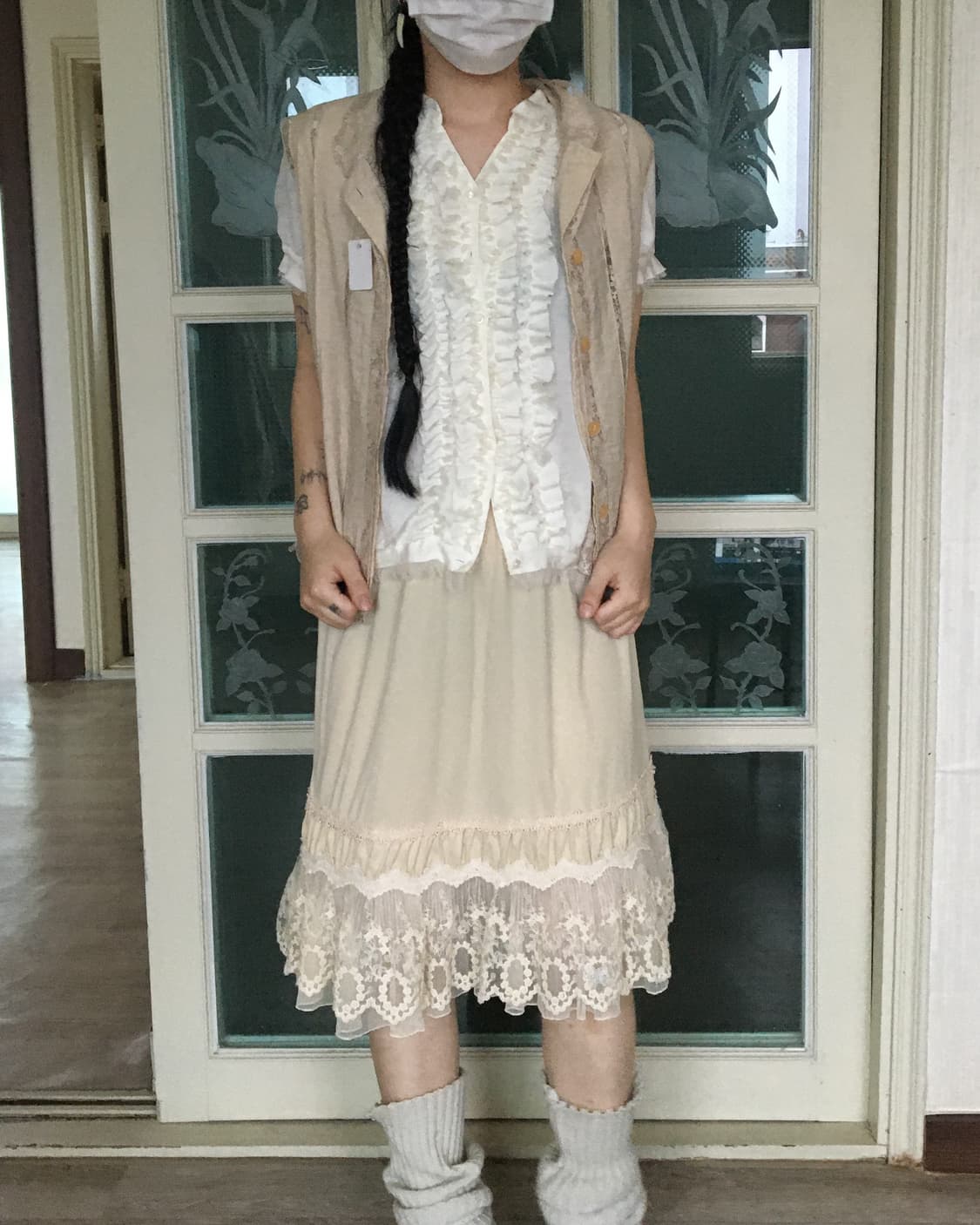 Lace layer vest 상품이미지5