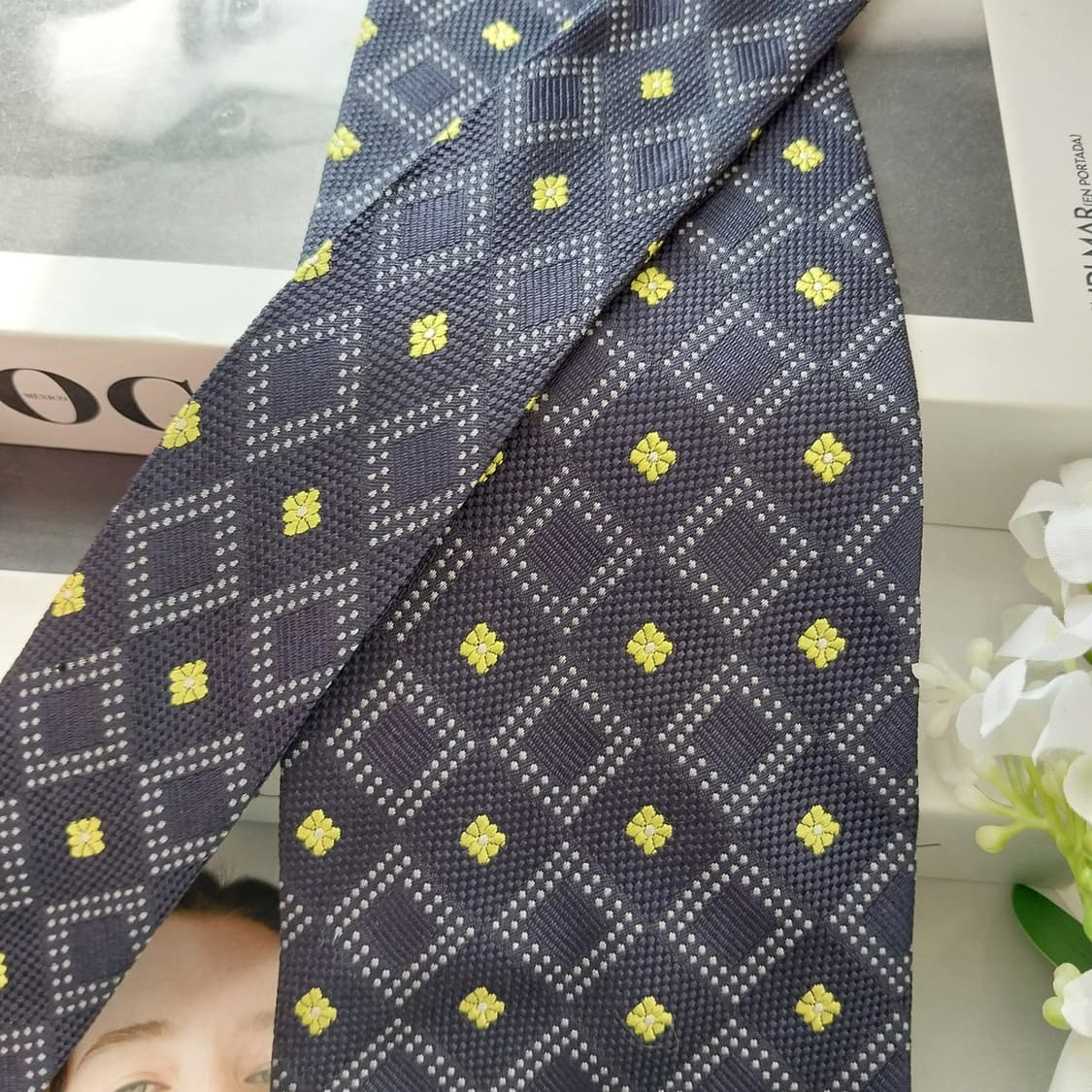 소니아 리키엘 실크 미니 지오메트릭 넥타이 10cm A+등급 K1598
 상품이미지2