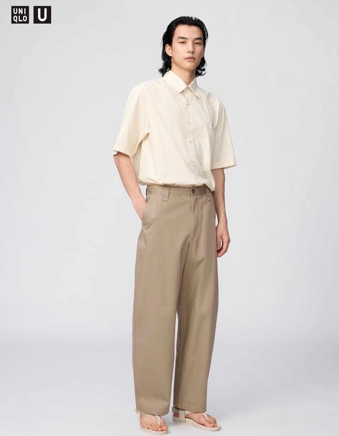 유니클로 와이드핏치노팬츠 73 상품이미지1