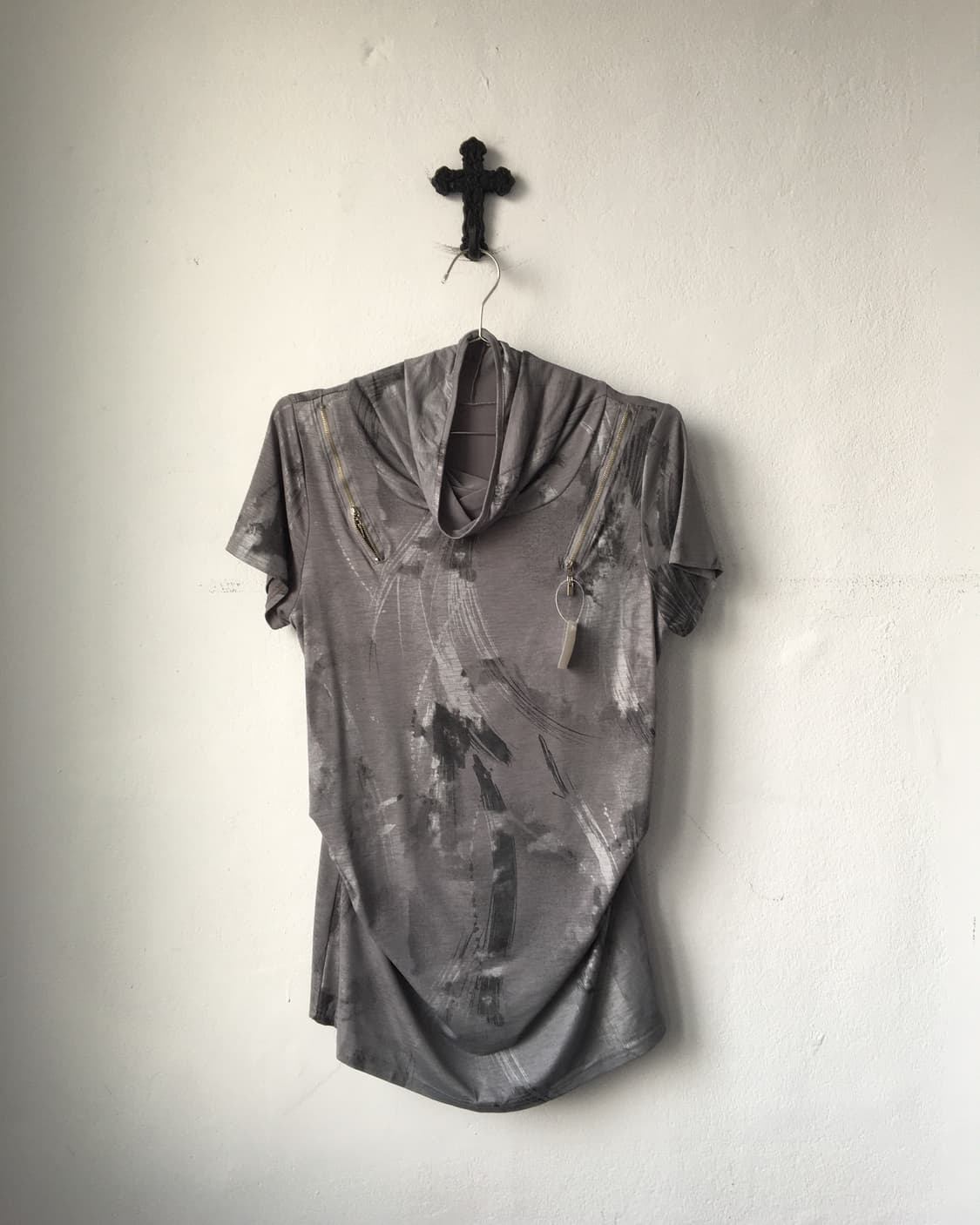 Drape point high neck t shirt 상품이미지2