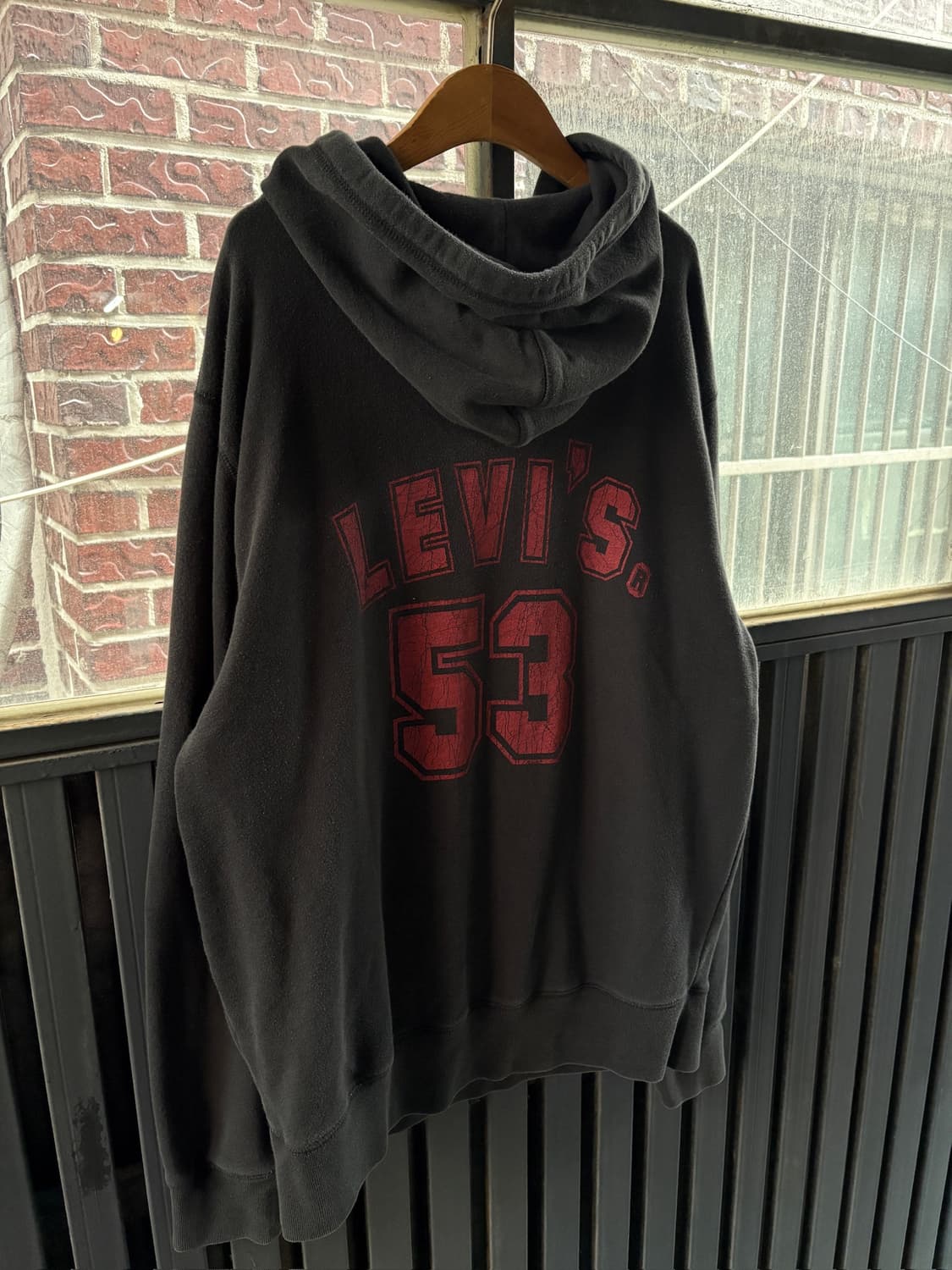 Levis 빈티지 리바이스 블랙 후드 티셔츠 상품이미지6