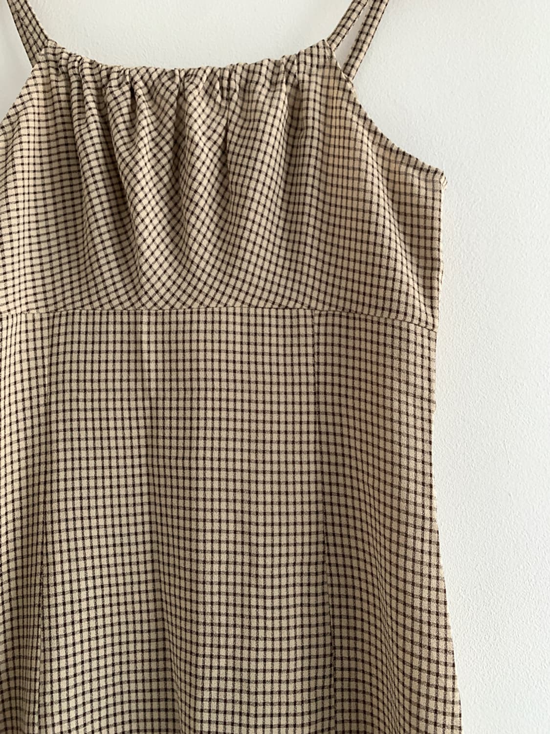 Check Slip Dress(Beige) 상품이미지4