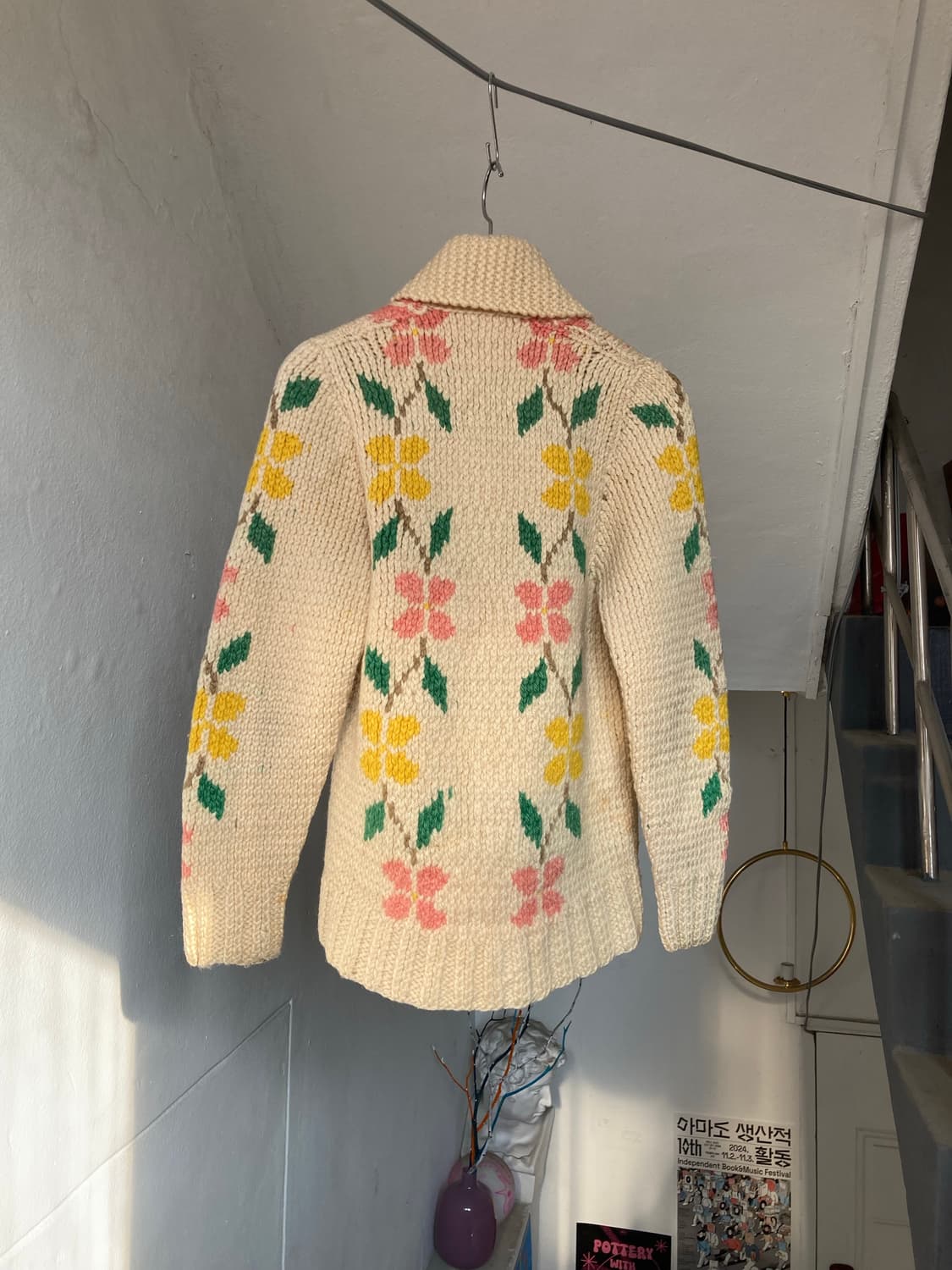 핸드메이드 울 플라워 자켓 상품이미지6