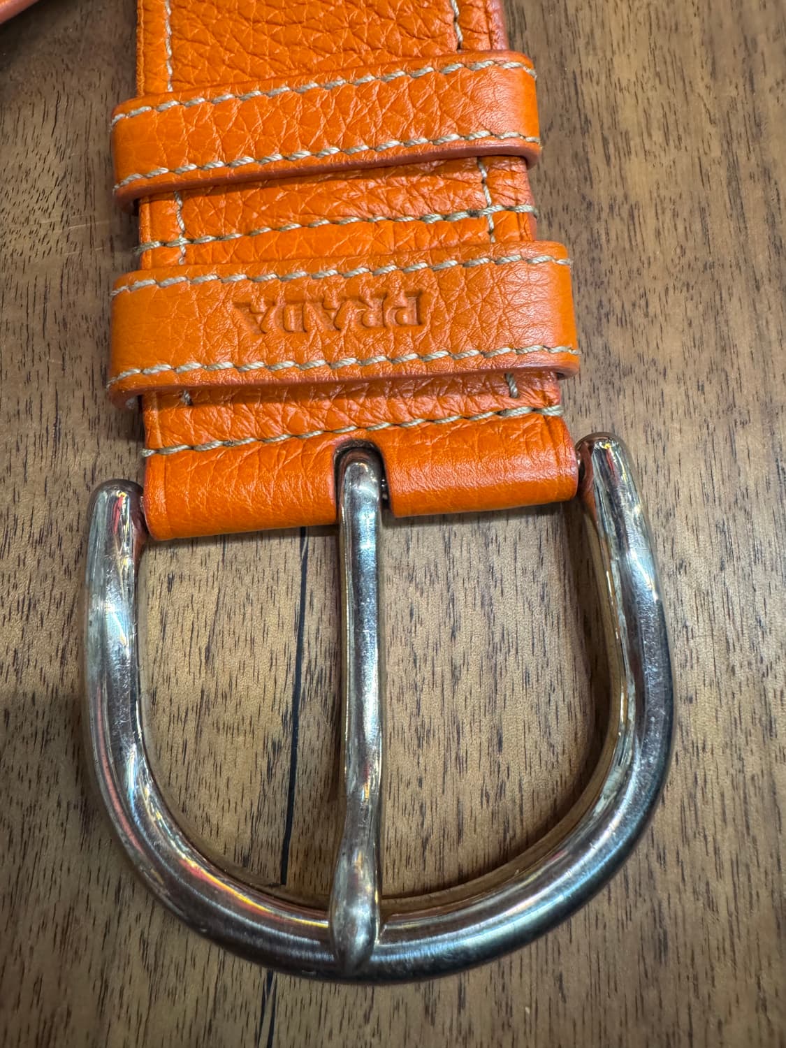프라다 오렌지색상 가죽 벨트 28인치 상품이미지2