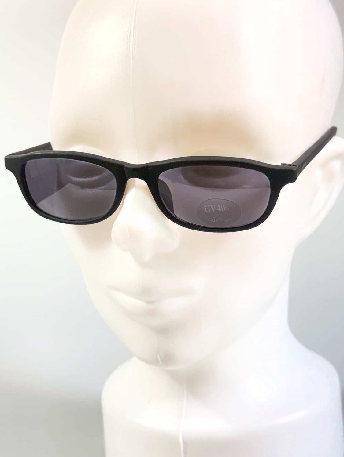 90s N AVOIR 맷블랙 스퀘어 뿔테 데드스탁 빈티지 선글라스 상품이미지8