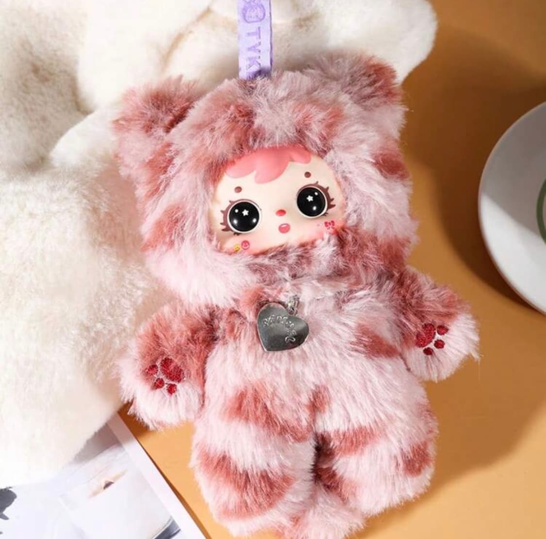 사무엘 블라인드 박스 레오파드 고양이 키링 호피 핑크 갸루 퍼 인형 상품이미지6