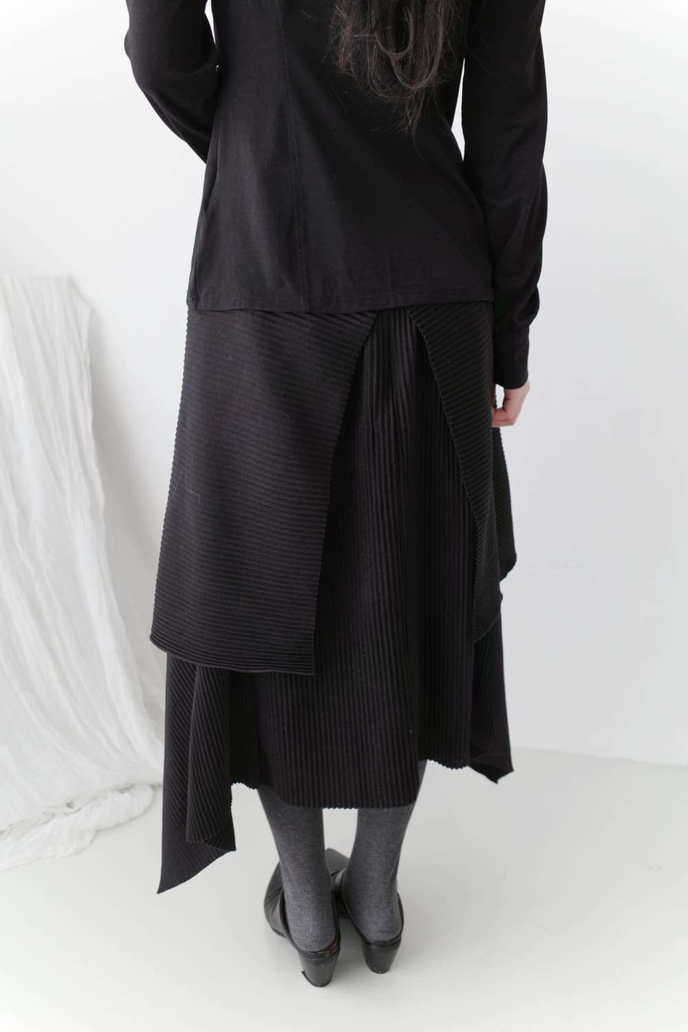 hiroko koshino) unbalanced stripe skirt 상품이미지7