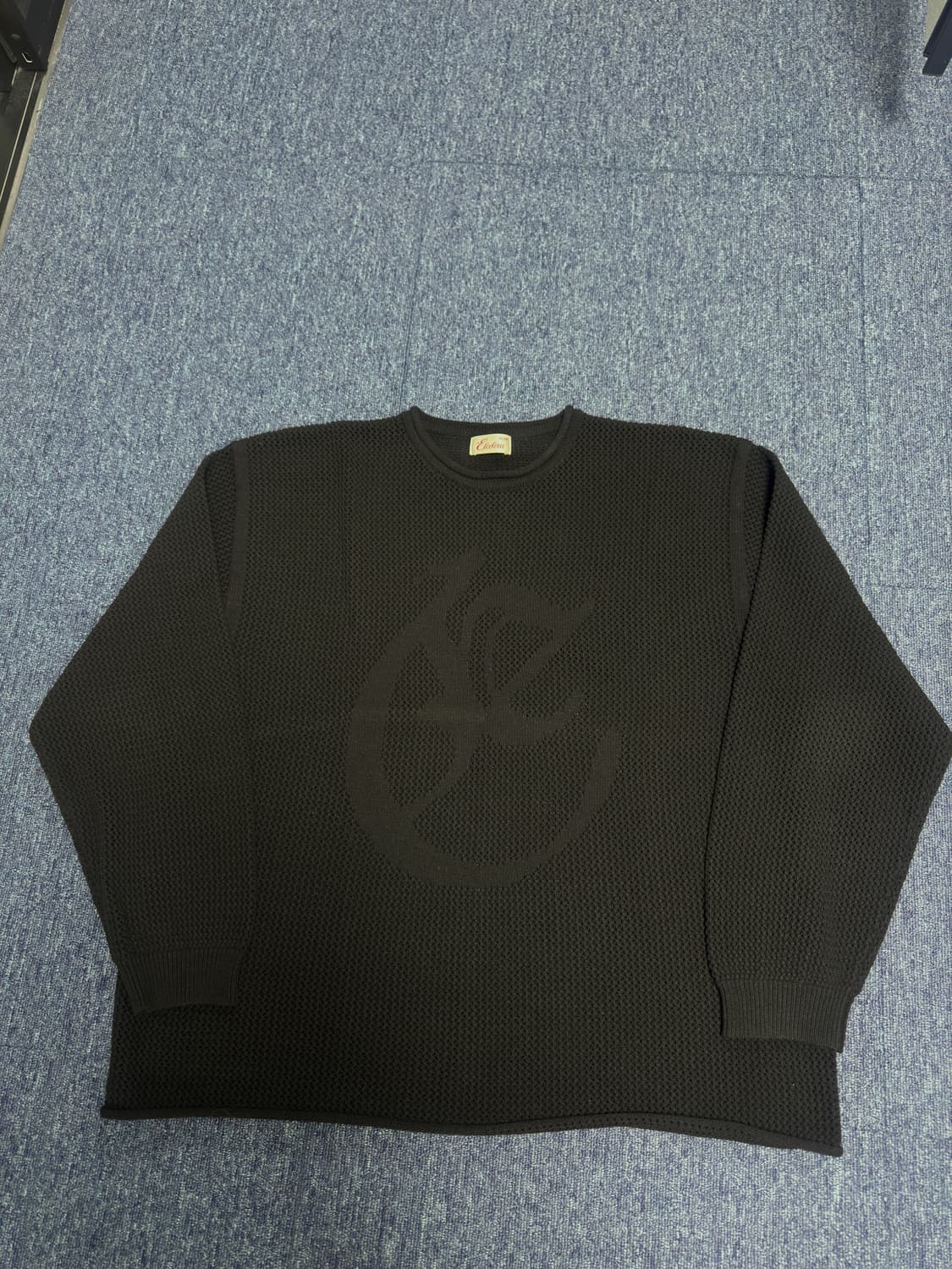 [새상품, M] ETCE 써클 로고 니트 블랙 상품이미지1