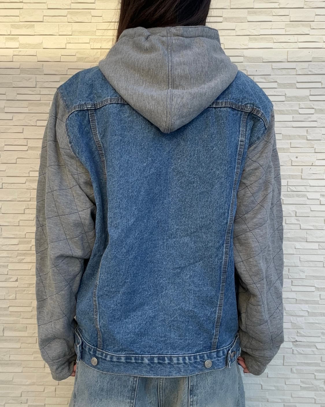 90s BOLOCO BLUES 올드스쿨 데님 후드 레이어드 자켓 상품이미지3