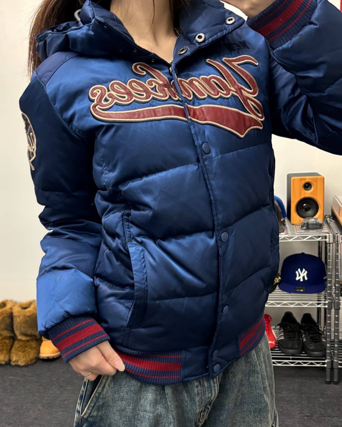 MLB 00s 뉴욕 양키즈 올드스쿨 패딩 점퍼 상품이미지1