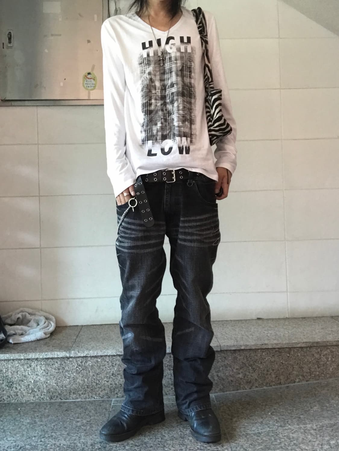 [BG]high low v neck long sleeve t 상품이미지5