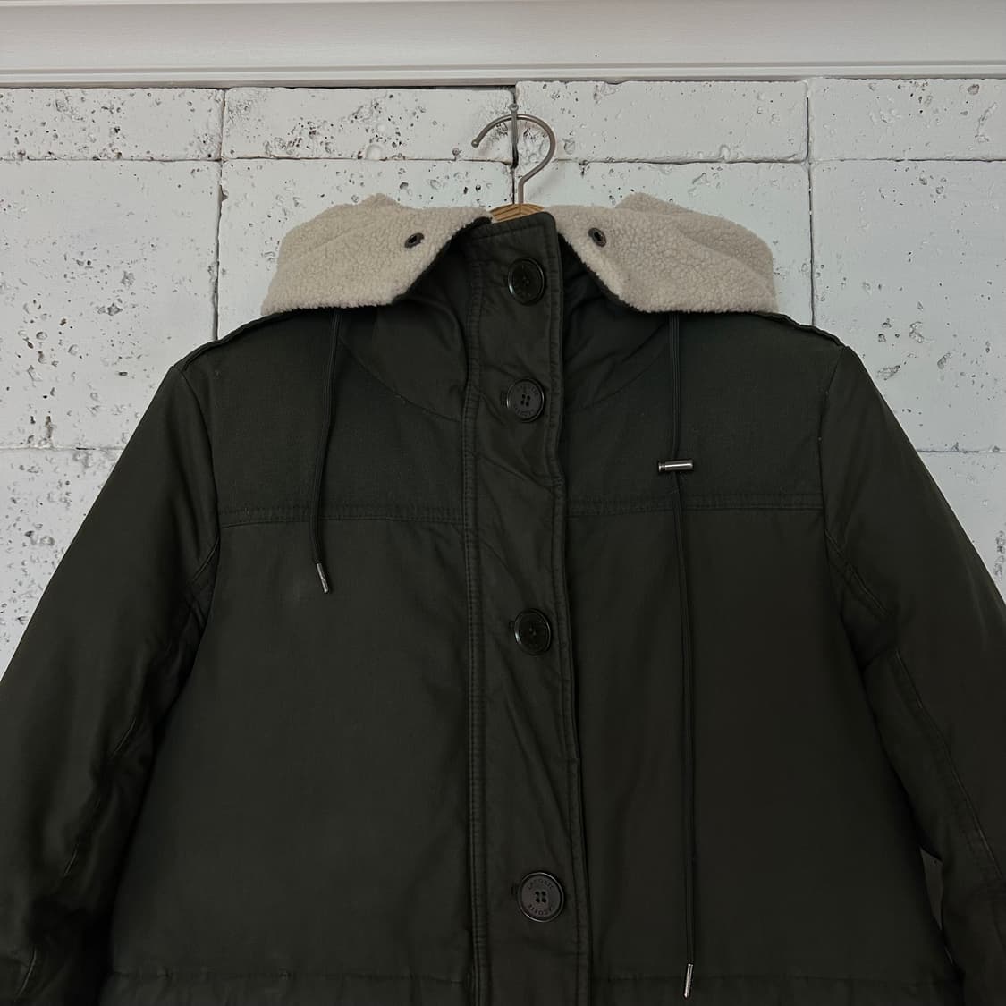 우먼90 라코스테 패딩 카키 상품이미지2