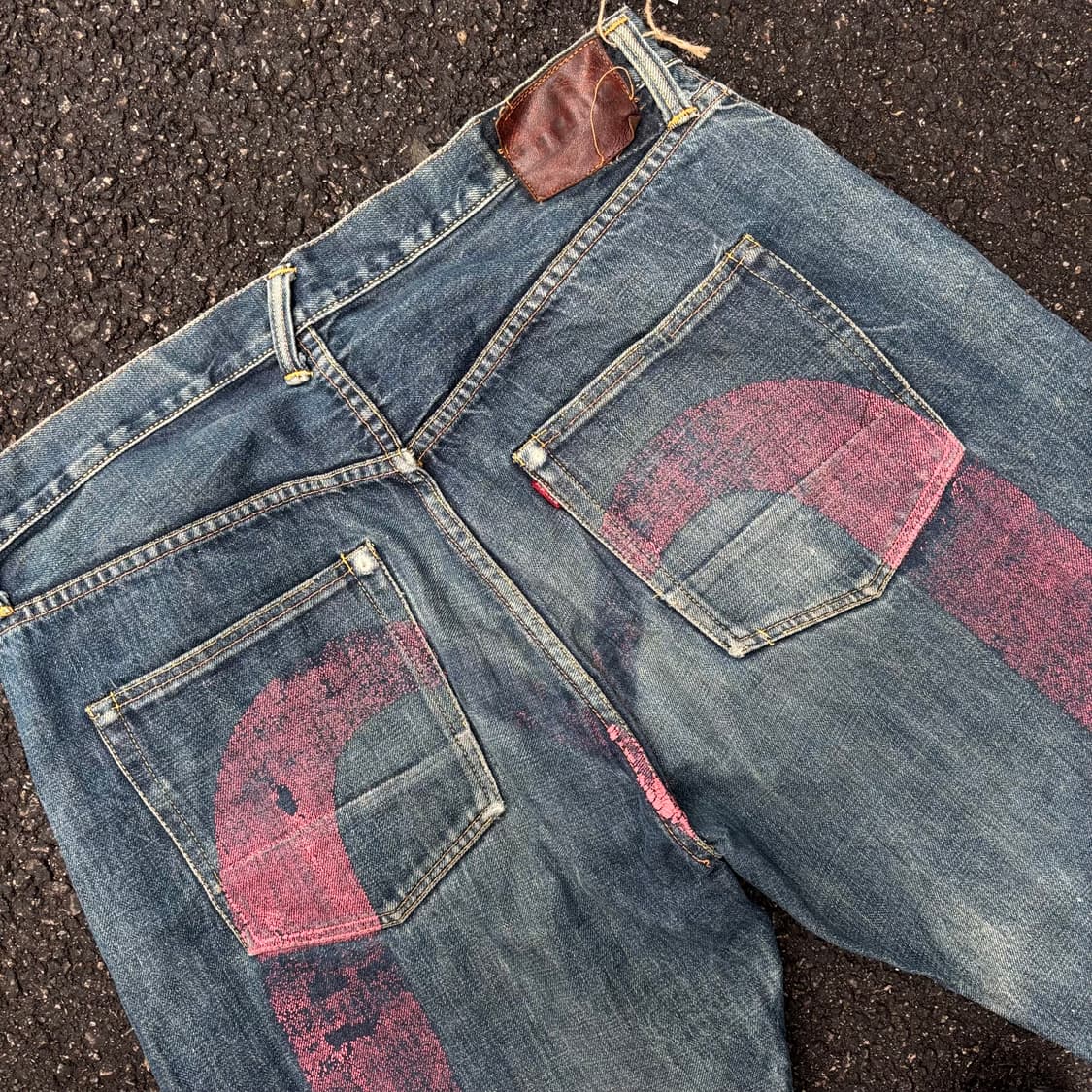 일본 에비수 빅로고 셀비지 데님 팬츠 상품이미지10