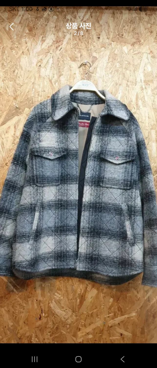 [한섬]톰그레이하운드 울 셔켓형 자켓 S(55) 상품이미지2