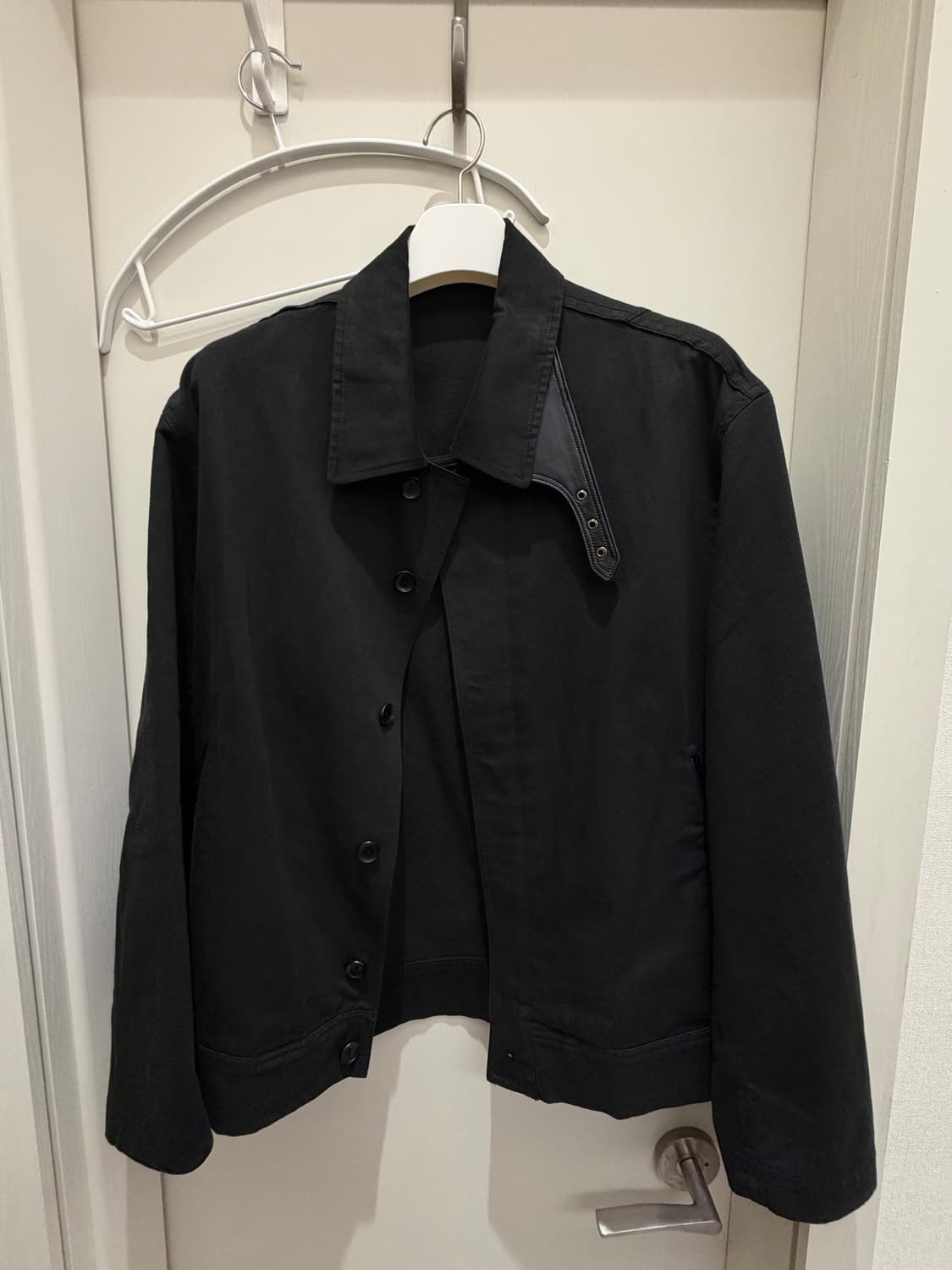 유스 레더트림코튼자켓 블랙 m사이즈 상품이미지2