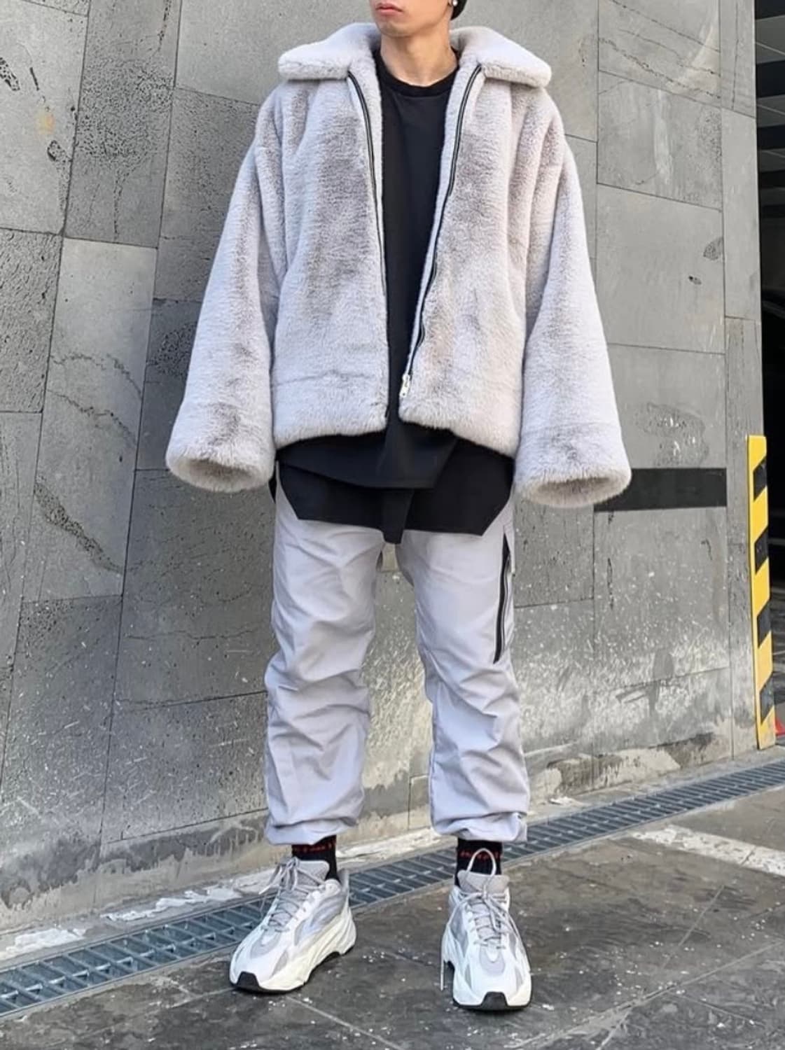 자체제작 퍼자켓 고퀄(리헤이 착용 오버핏 105 추천 상품이미지2