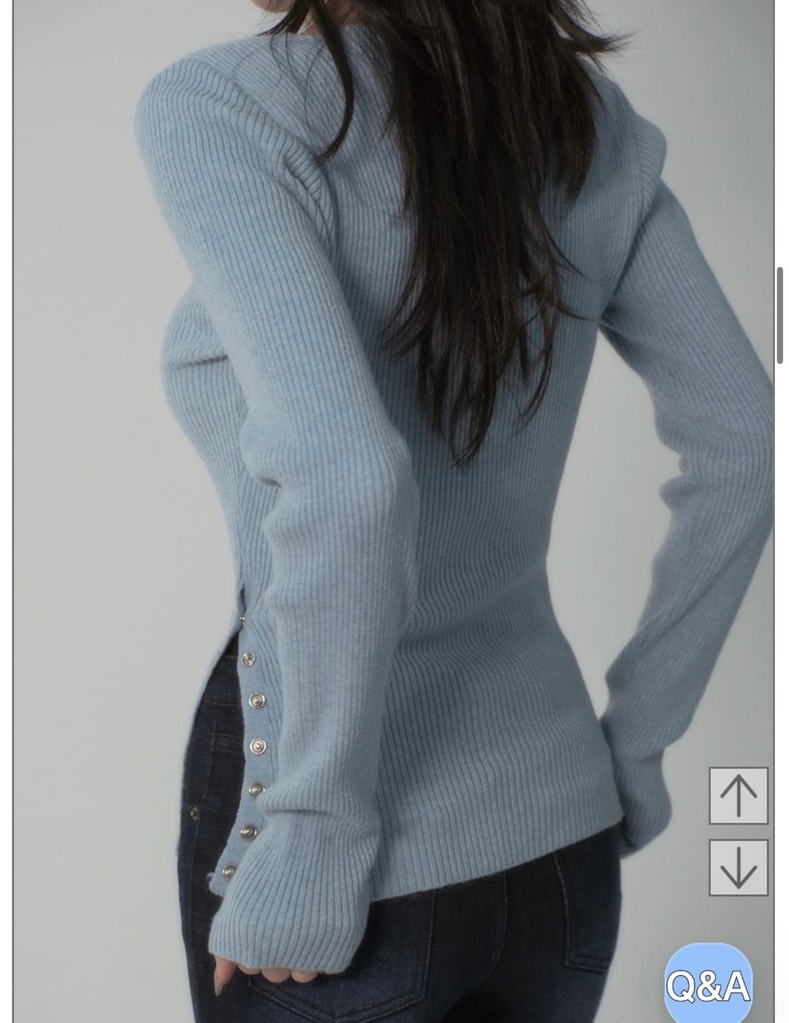 페일제이드 Side Slit V-Neck Ribbed Knit T 니트 상품이미지3