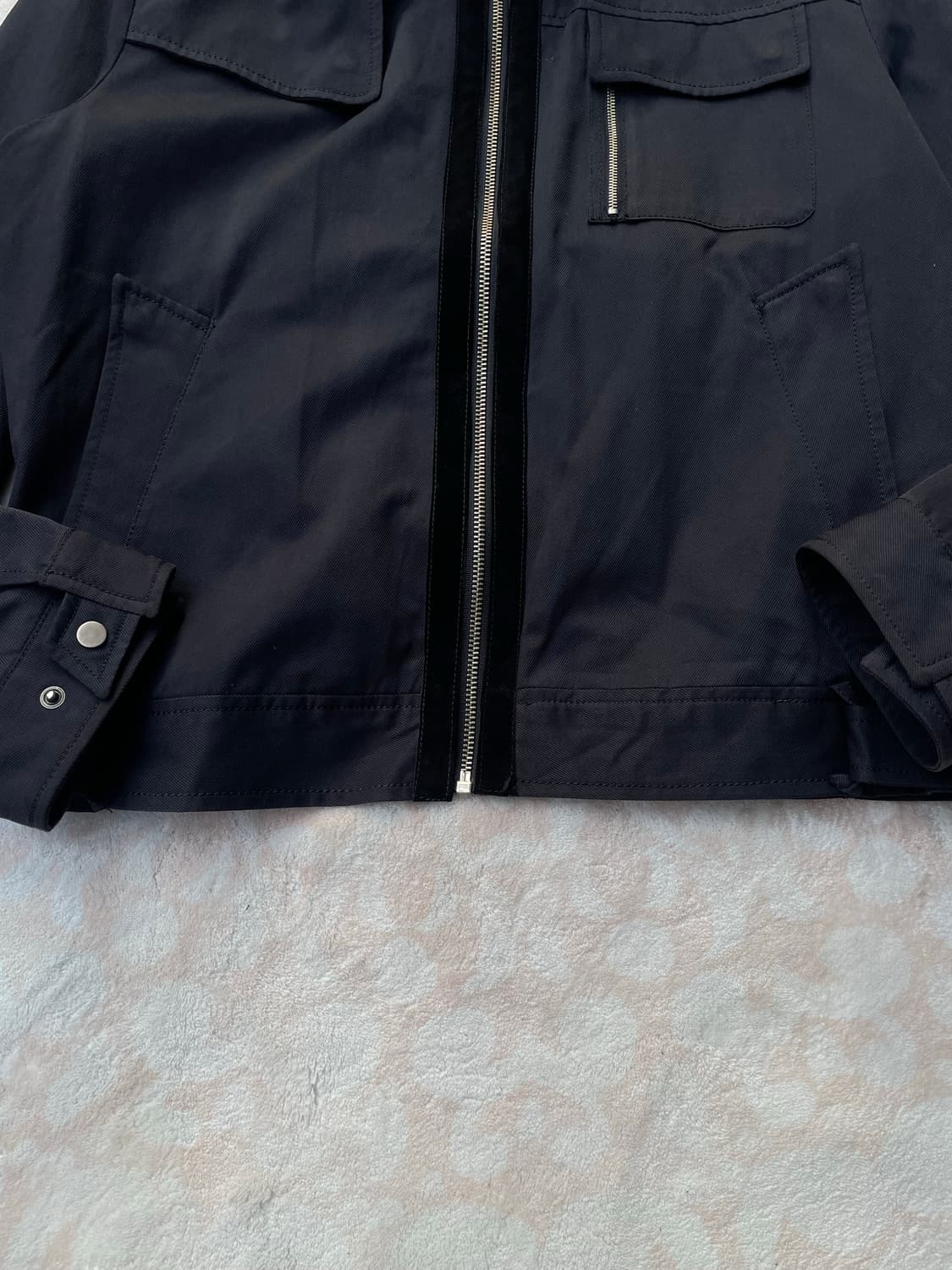 지오송지오 벨벳 트리밍 라이더 자켓 상품이미지6