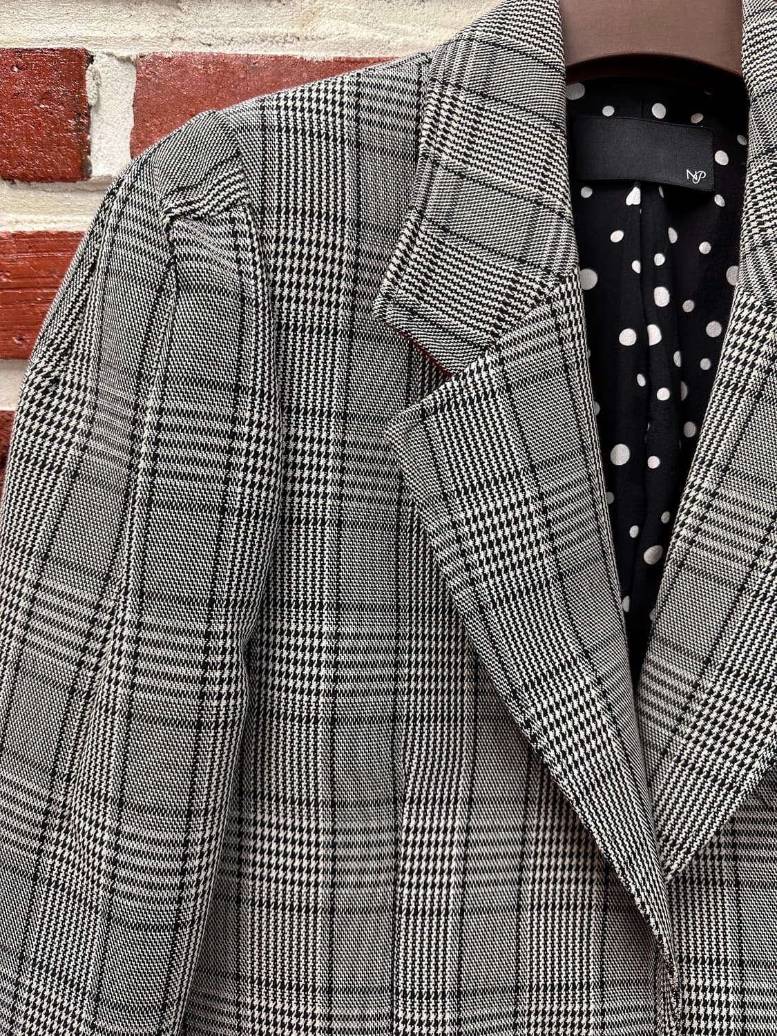 (55)넘버프로젝트 퍼프숄더 컷팅 디테일 크롭 자켓 상품이미지4