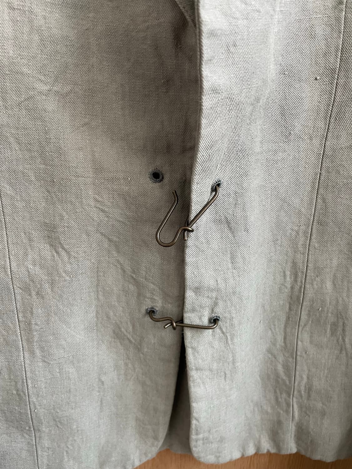 카즈유키쿠마가이 리넨 후크 블레이저 상품이미지8