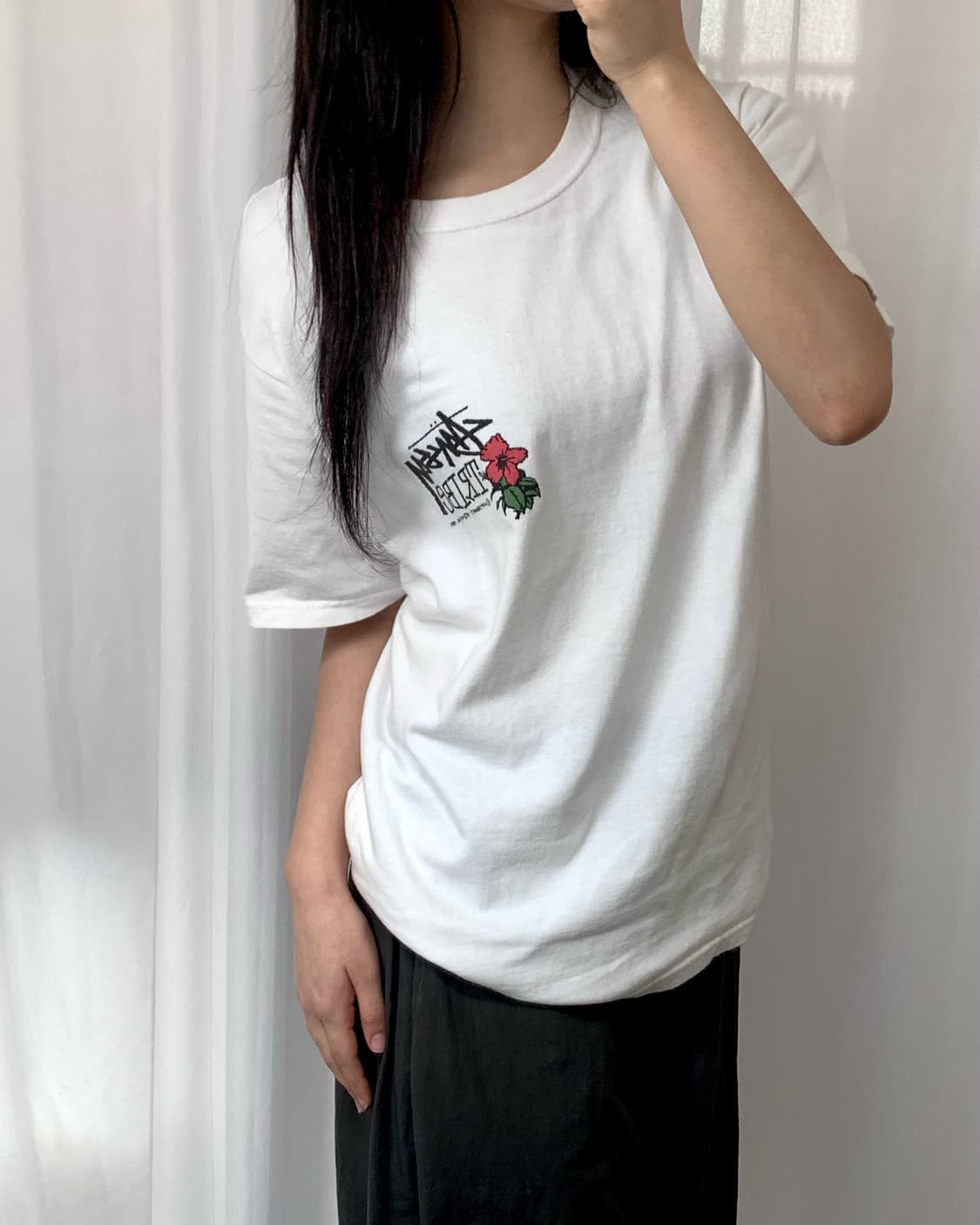 Stussy 스투시 화이트 티키 트라이브 티셔츠 상품이미지4