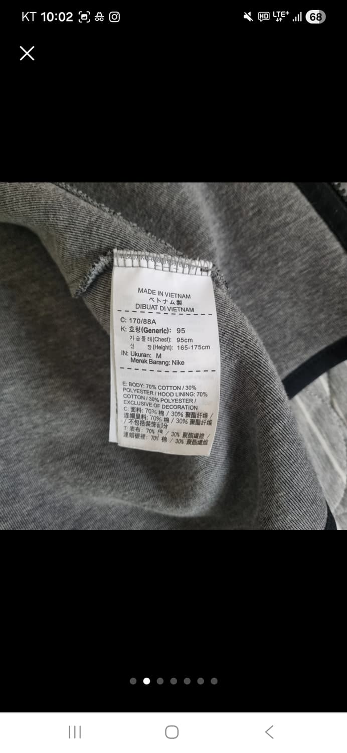 나이키 테크 후드집업 그레이 M 상품이미지2