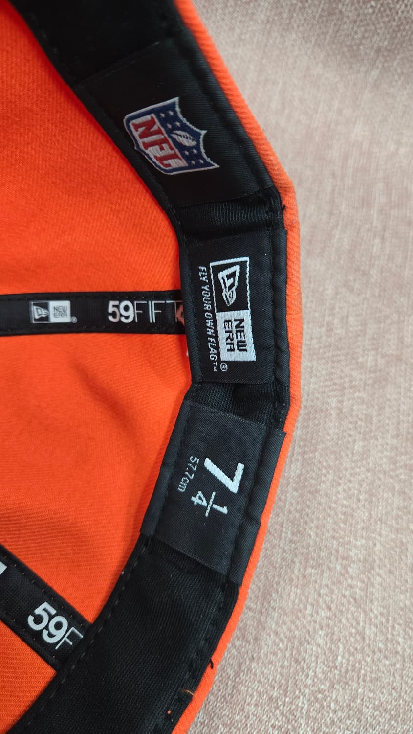 덴버 브롱코스 모자 남성용 오렌지 7 1/4 핏 NFL 뉴 에라 풋볼 상품이미지5