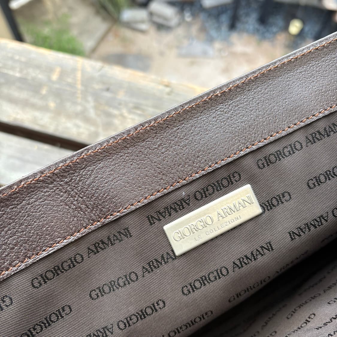 조르지오 알마니 브라운 소가죽 가방(큰사이즈) 상품이미지7