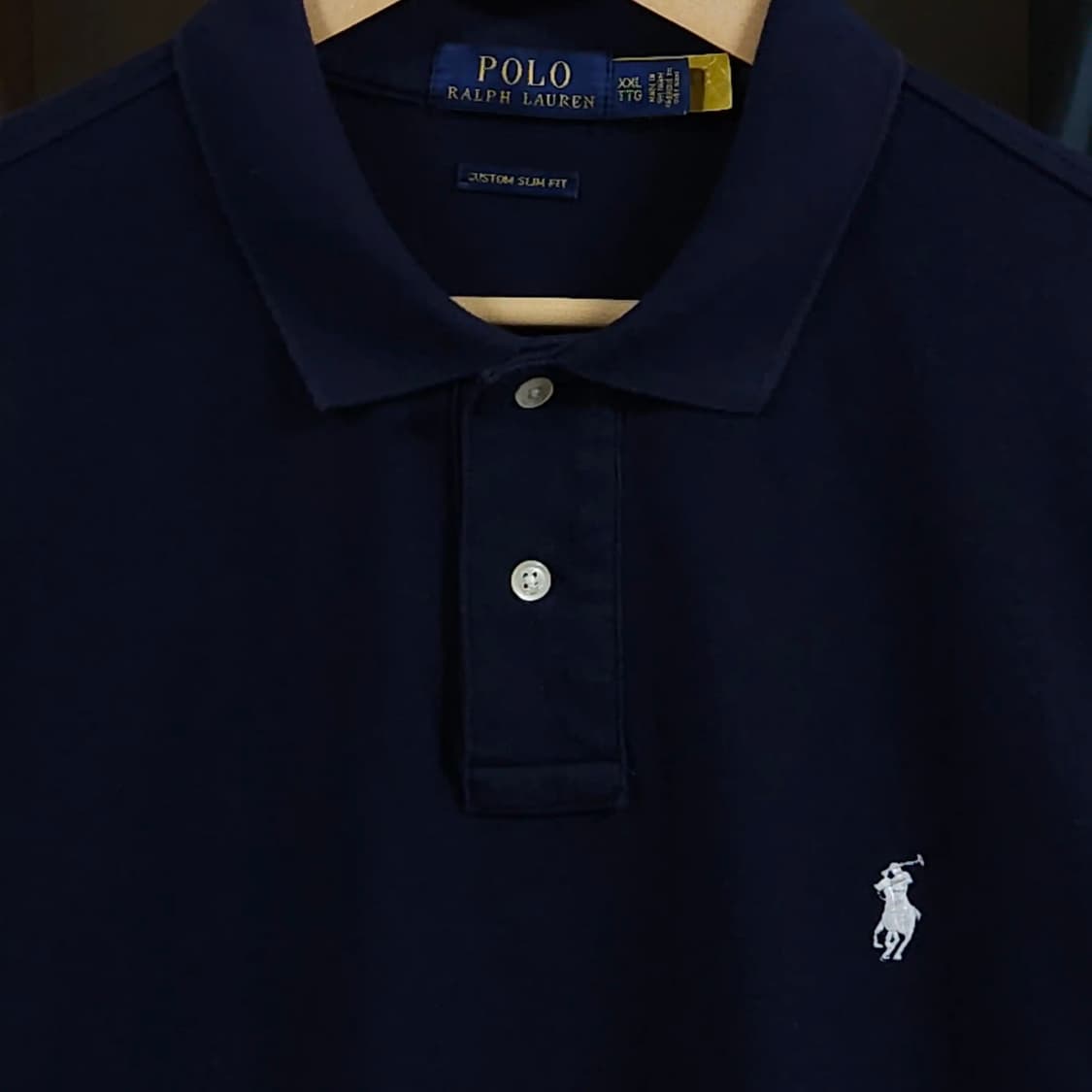 110)POLO 폴로 반팔 카라티 네이비 커스텀슬림핏 상품이미지2