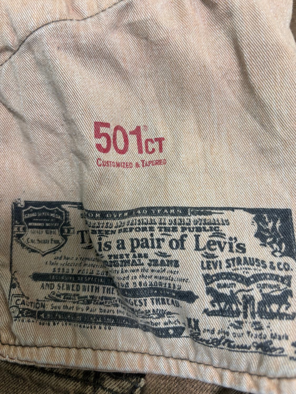 리바이스 501ct brown 34x34 상품이미지2