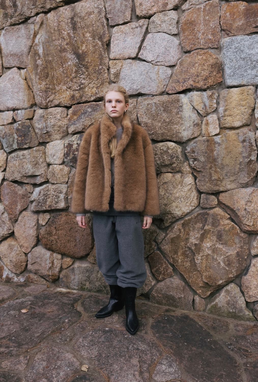 모노하 퍼자켓 새상품 fur half jacket 상품이미지1