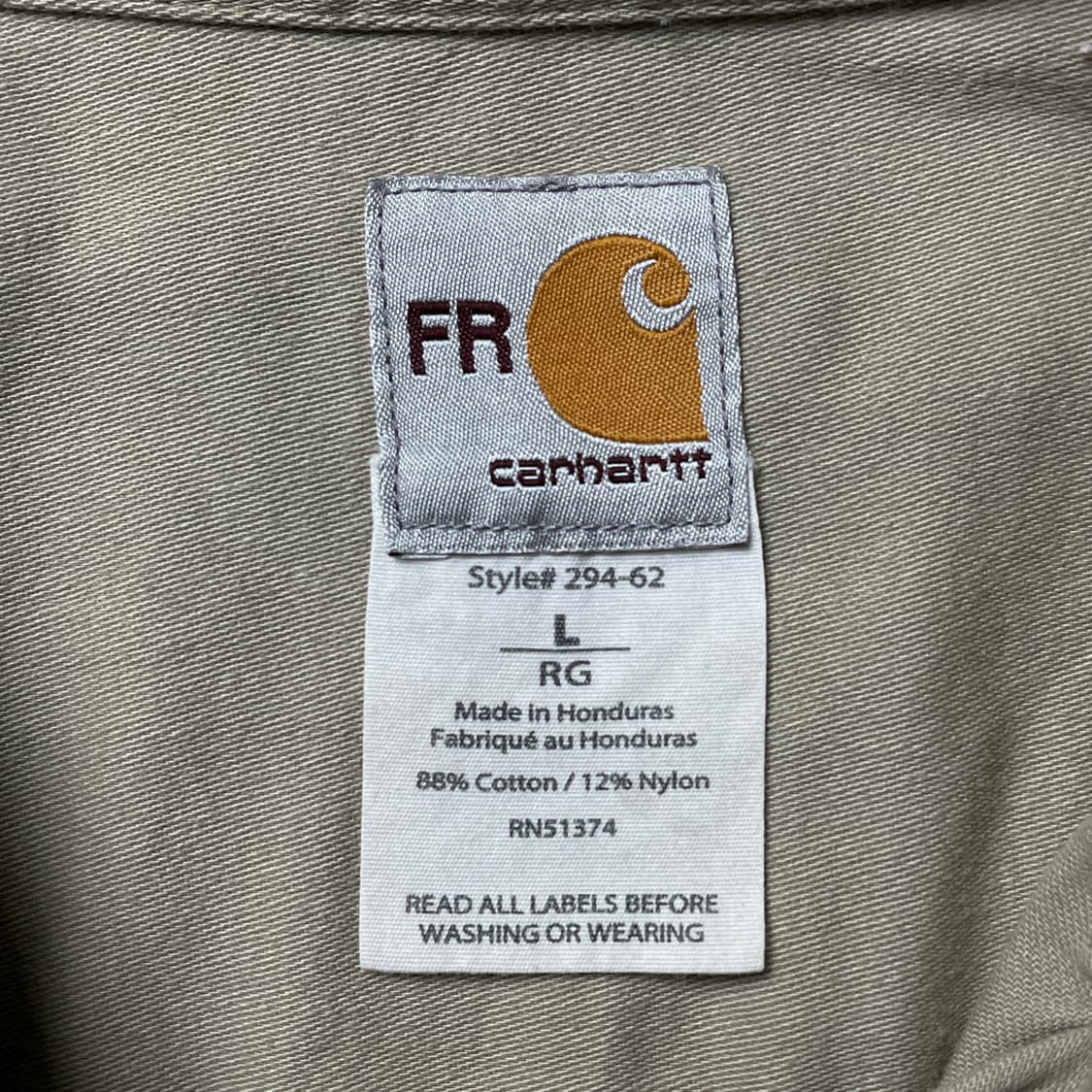 CARHARTT 칼하트 빈티지 베이지 플랩포켓 워크 셔츠 A00883 상품이미지10