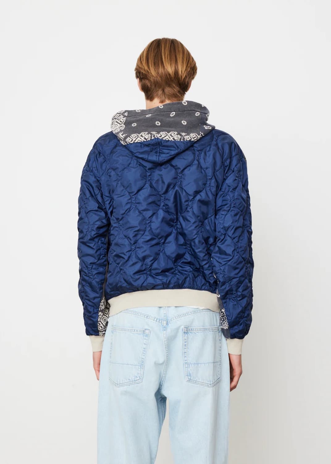 [4]캐피탈 비부악 반다나 후드집업 블루종 블랙 상품이미지1