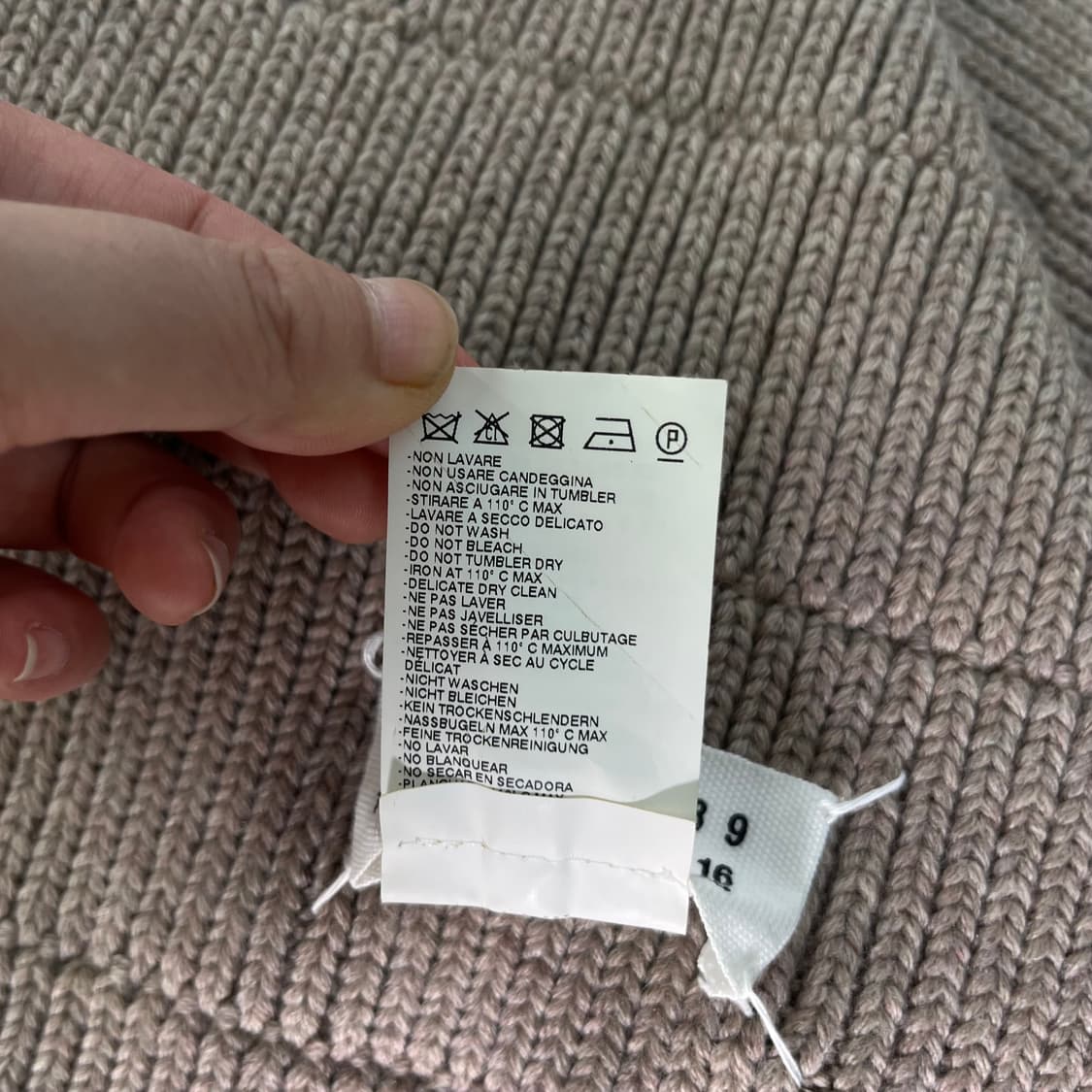 메종마르지엘라 베이지 니트 머플러 상품이미지6