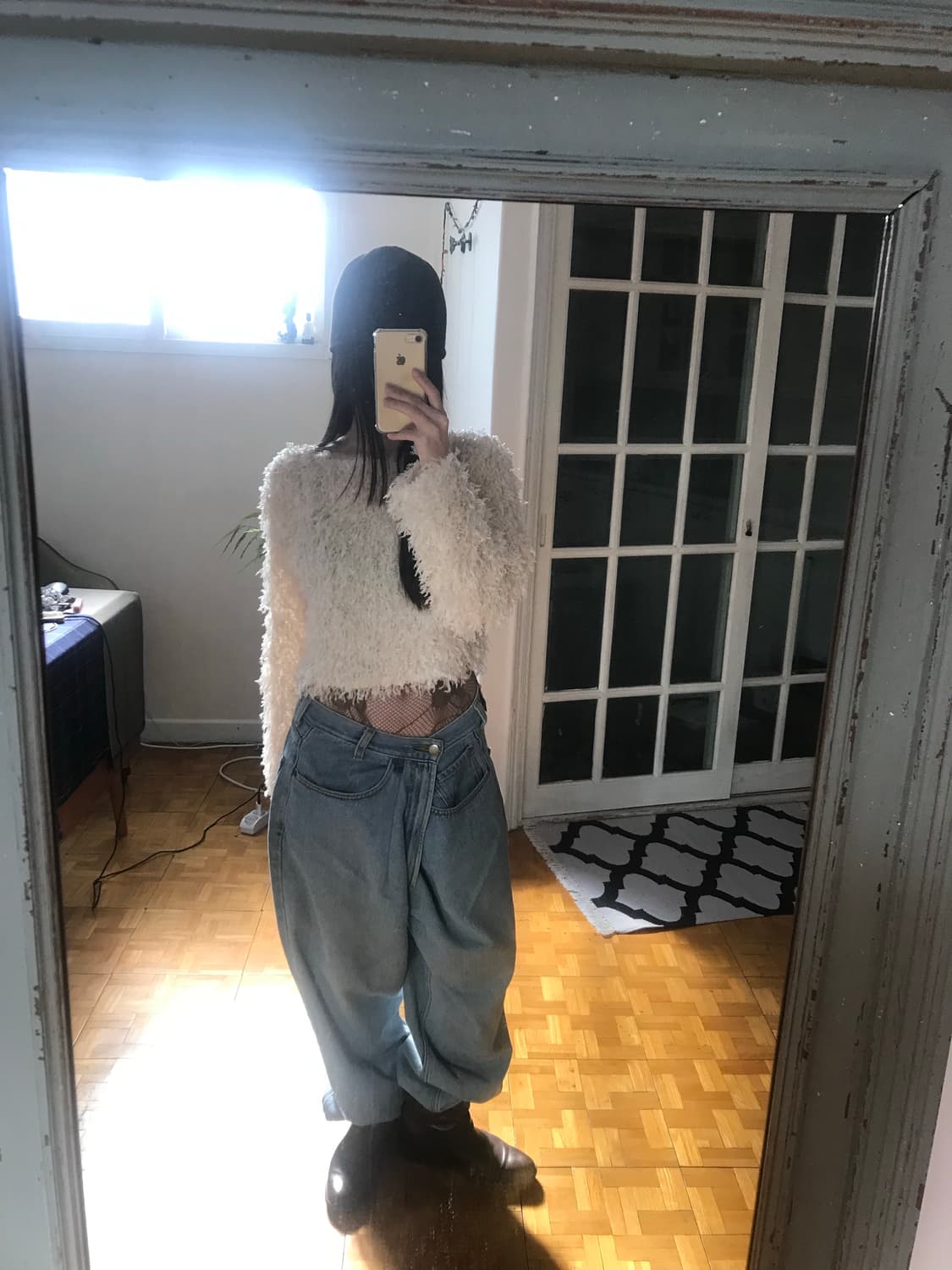 vintage ivory fur knit 상품이미지1