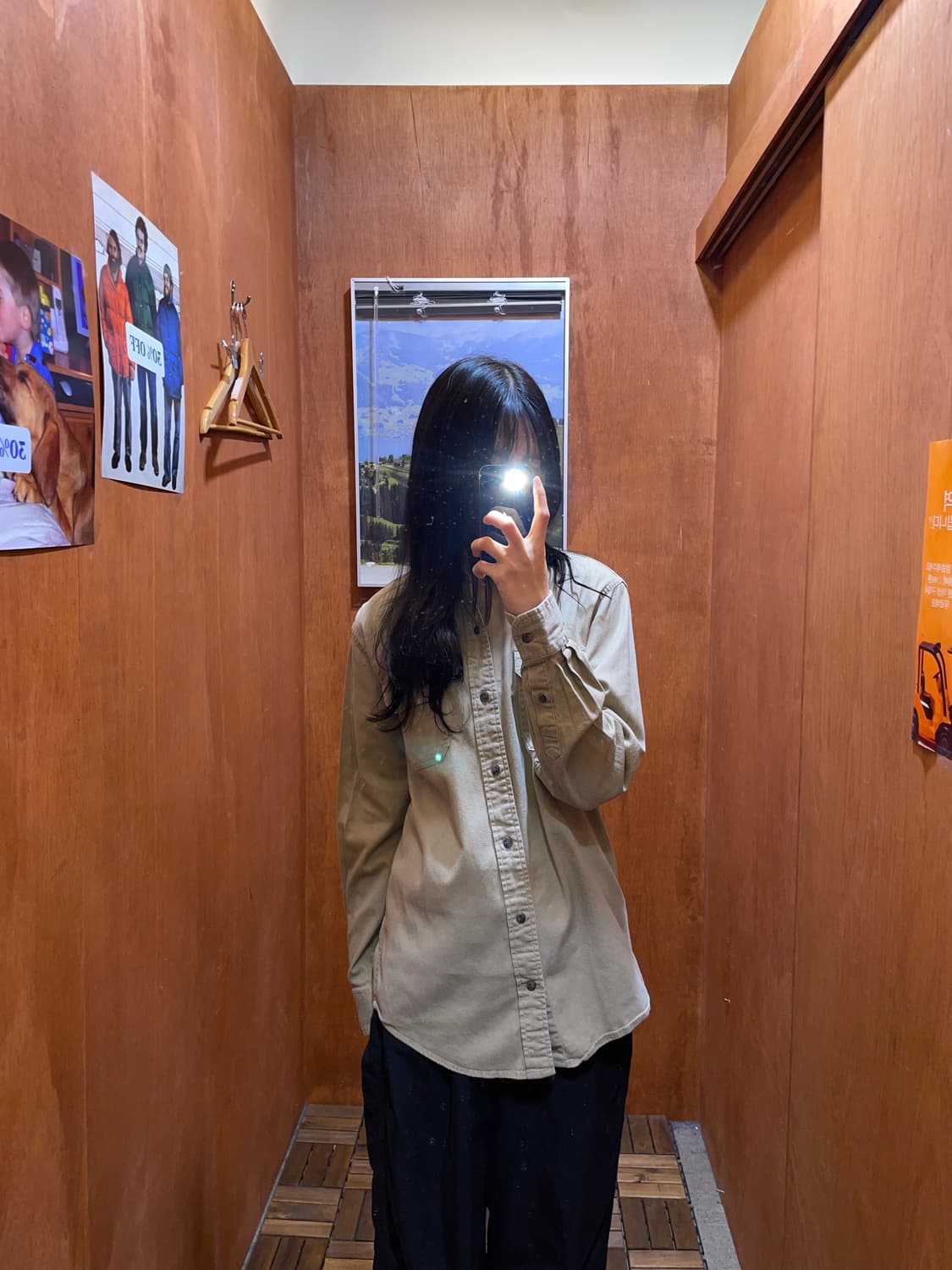 (S) Wrangler 랭글러 코튼 워크 셔츠 상품이미지1