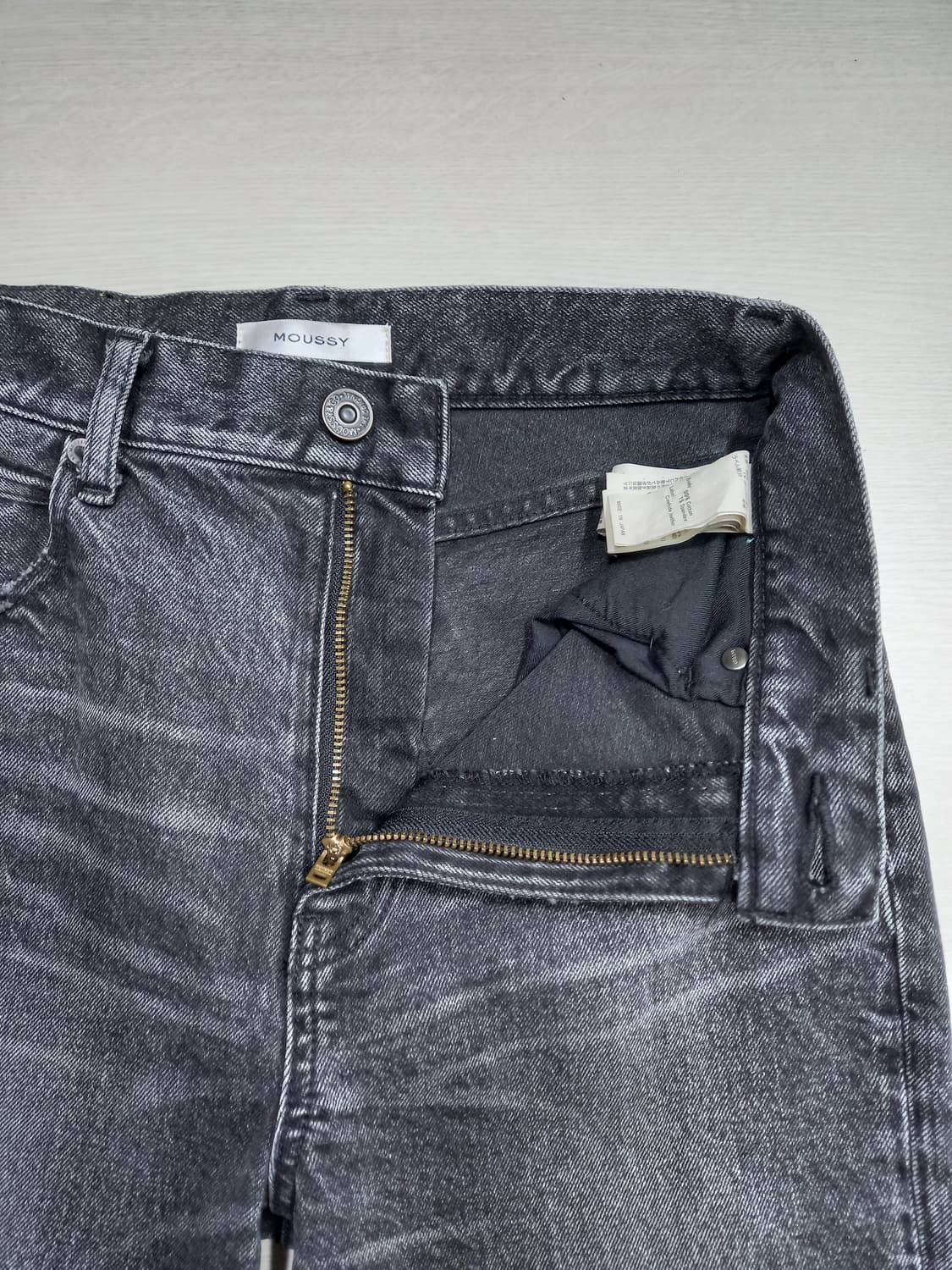 27 MOUSSY Jap 하이웨이스트 워싱 스판 부츠컷 27-612 상품이미지7