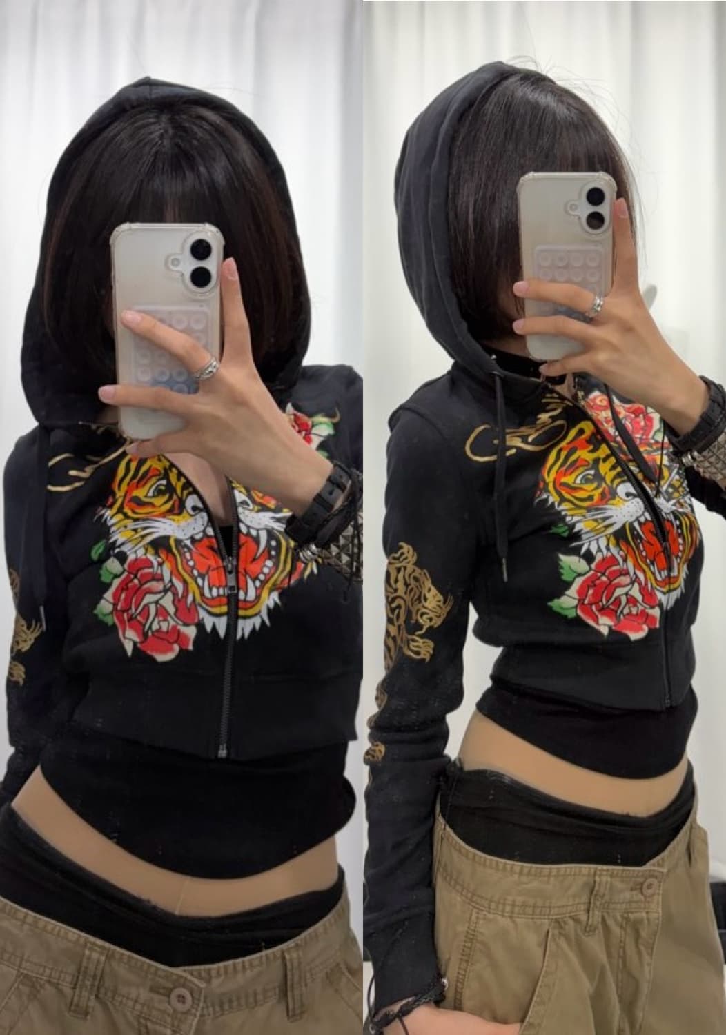 🎸Ed Hardy 블랙 프린팅 후디🎸 상품이미지1