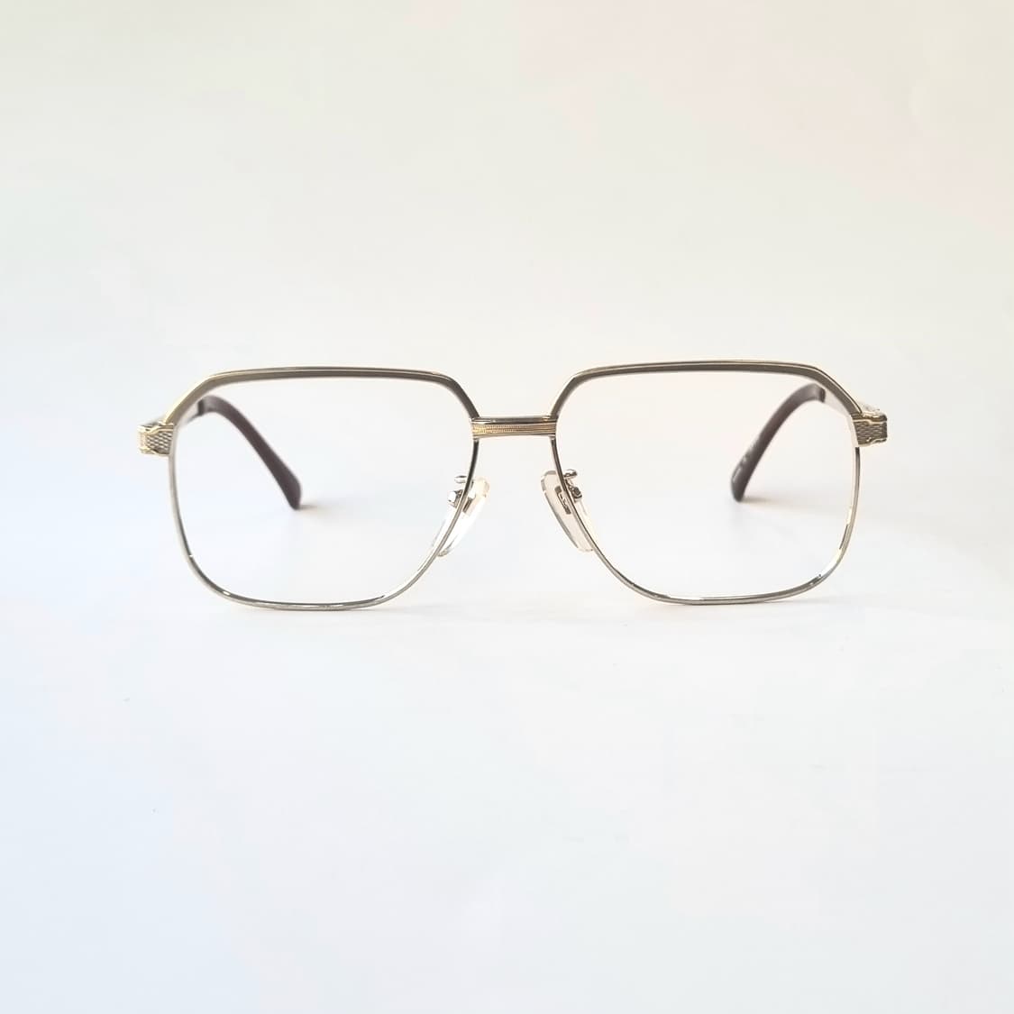 데드스탁 XXL 클래식 골드 메탈 스퀘어  빅사이즈 안경테 상품이미지1