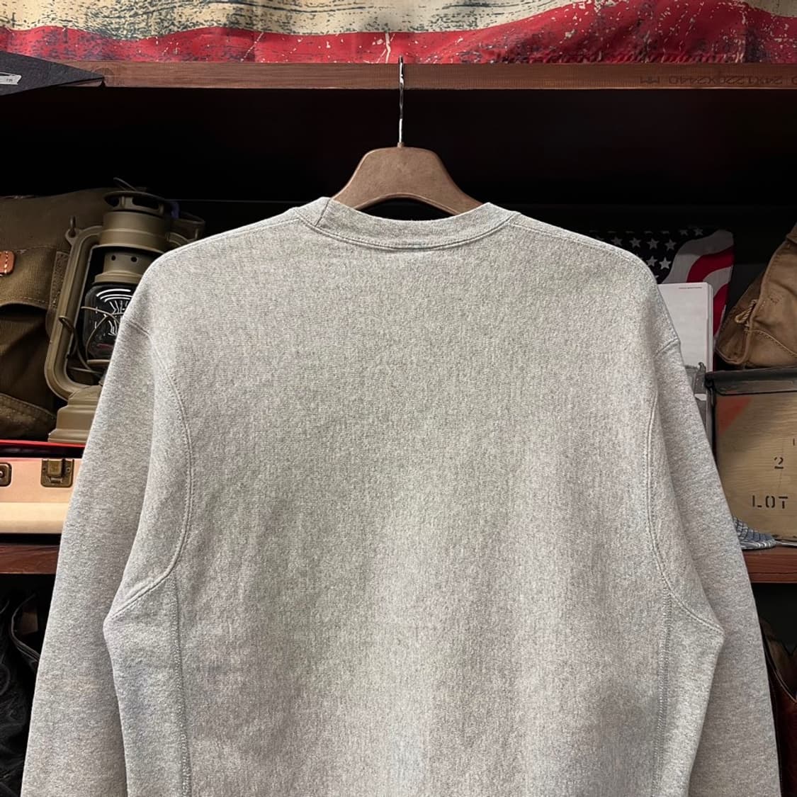 90s LEE 크로스 그레인 프린팅 리버스위브 스웻 맨투맨 N464 상품이미지4