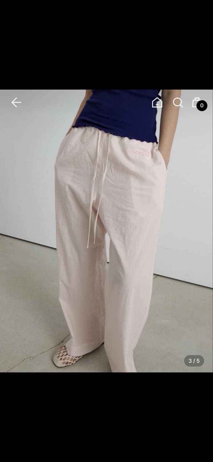 오버듀플레어 COTTON SHEER PANTS_BABY PINK 상품이미지3