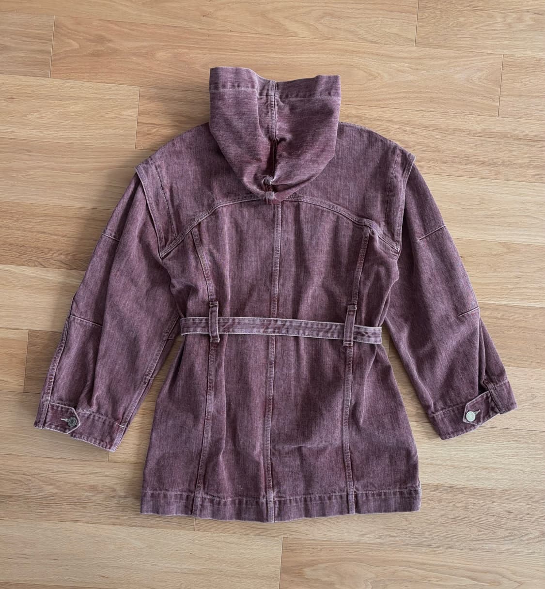 이자벨마랑 에뚜왈 버건디 데님 후드 자켓 36 상품이미지4