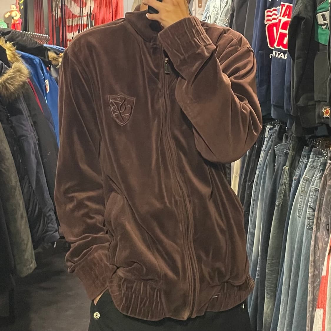 [IM] SEANJOHN 션존 브라운 벨벳져지 상품이미지5