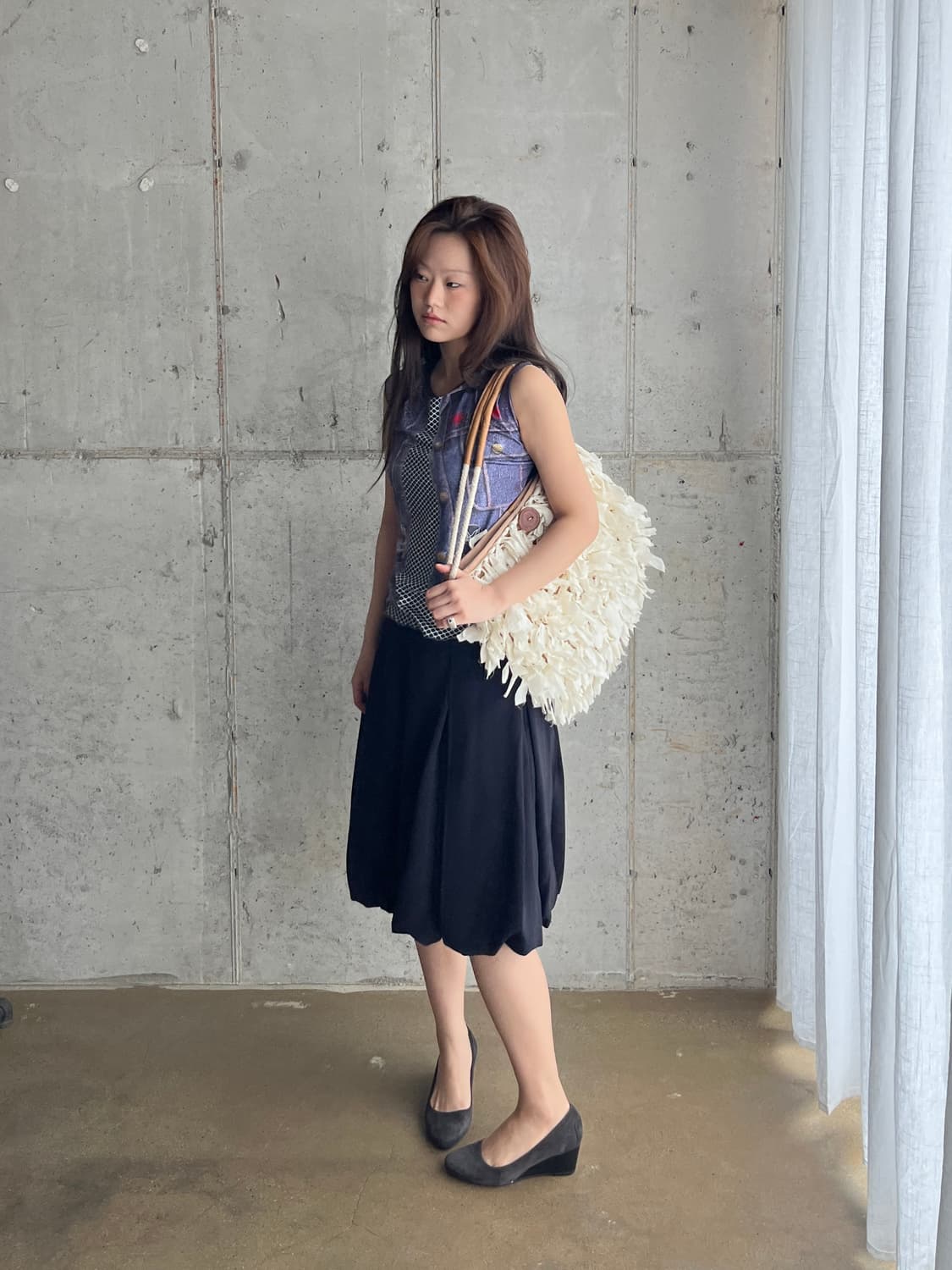 Rene 르네 벌룬 스커트 블랙 상품이미지6