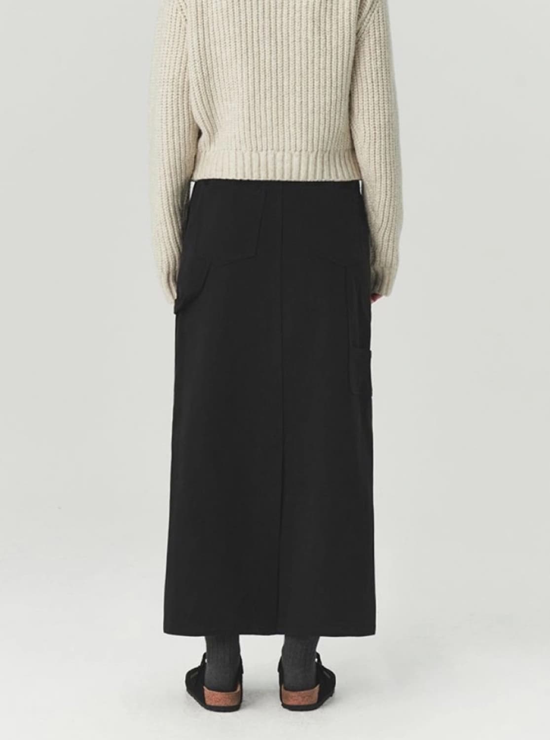 르바 가먼트 다잉 코튼 카펜터 스커트 블랙 S 상품이미지4