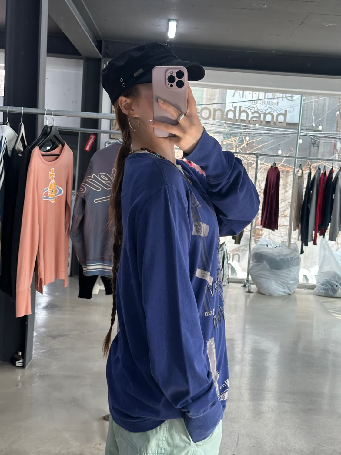 디젤 자수 빈티지프린팅 루즈 롱슬리브  상품이미지4