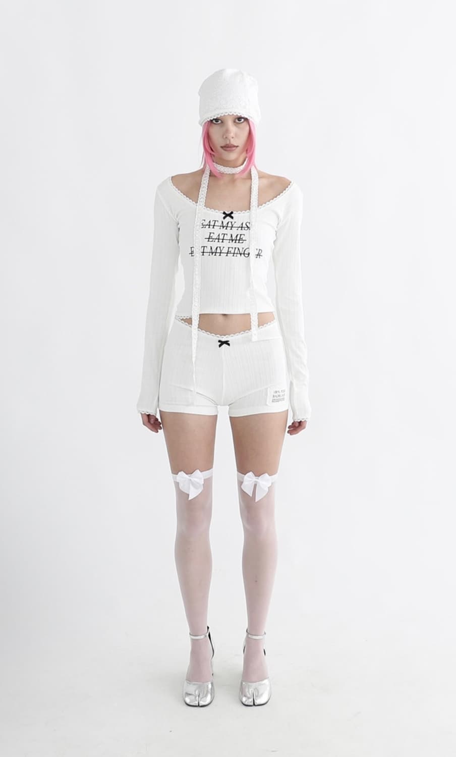 배드블러드 Eat Me 복서 (숏츠) - 화이트 상품이미지1
